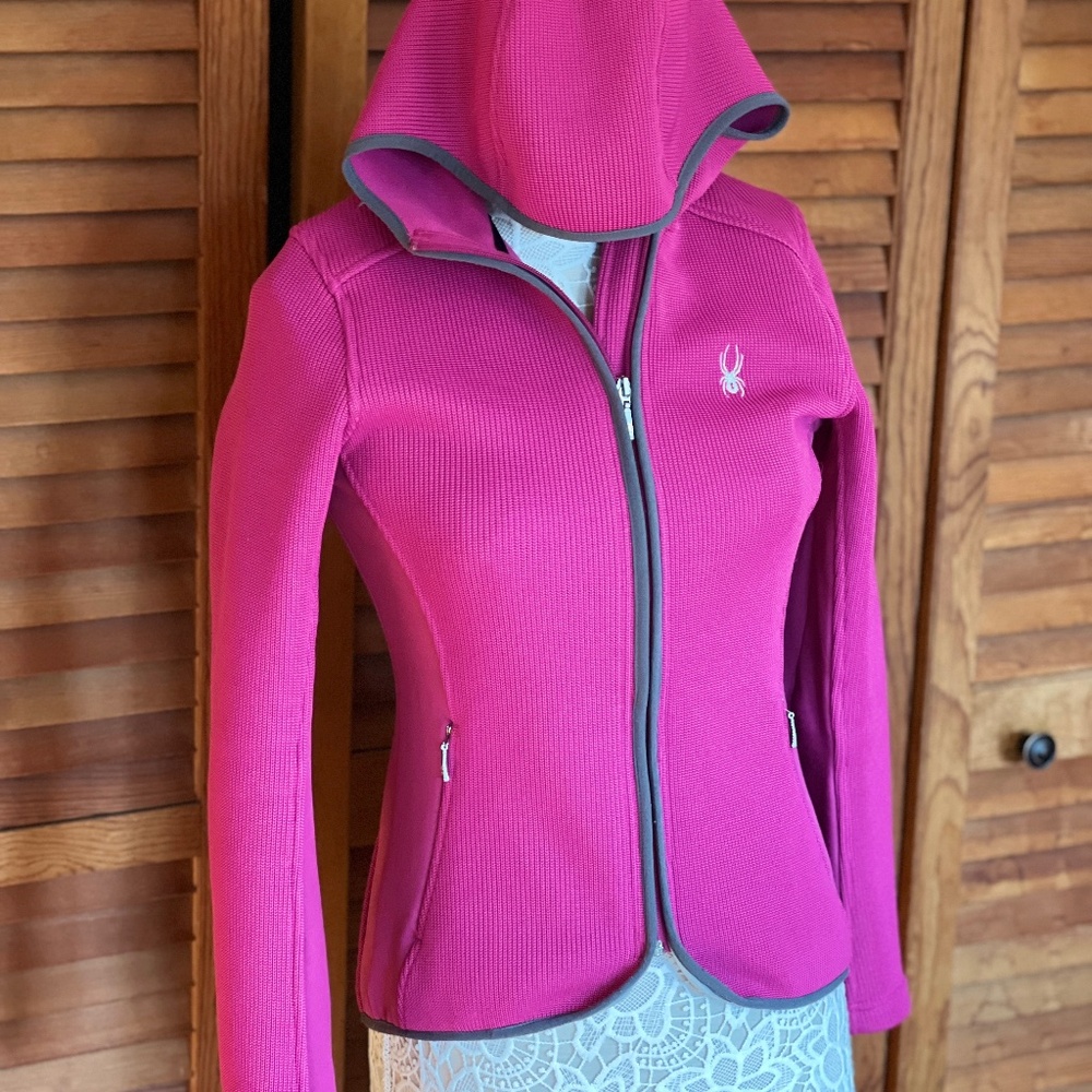 SPYDER Women's lightweight Knit Jacket with Zipper, Size M